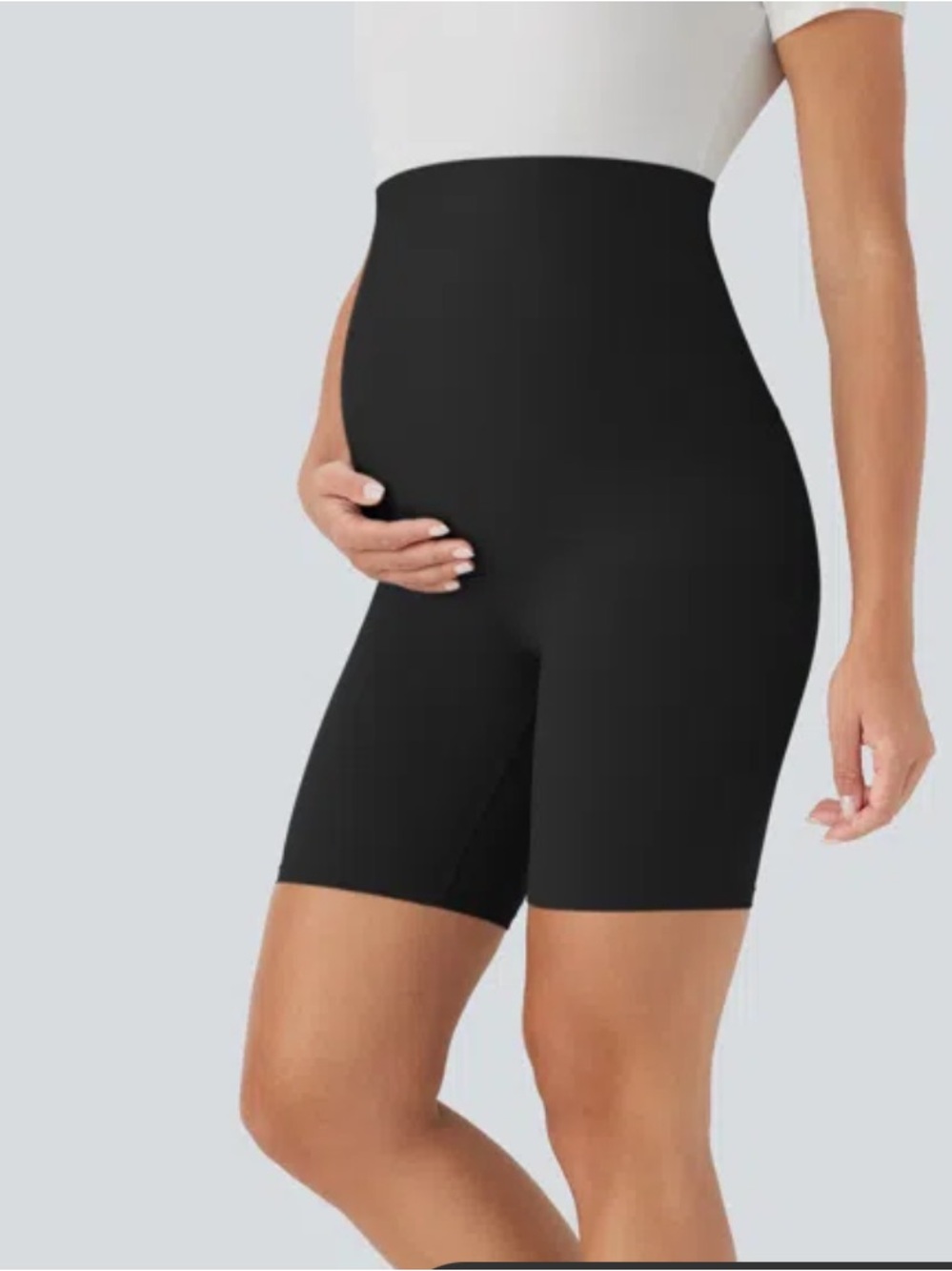 Halara SoftlyZero™ Super High Waisted Maternity Yoga Biker Shorts 7''-UPF50+